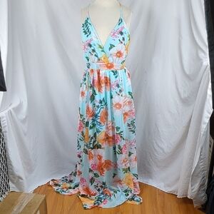 ReVamped Women Floral Maxi Dress Size XL